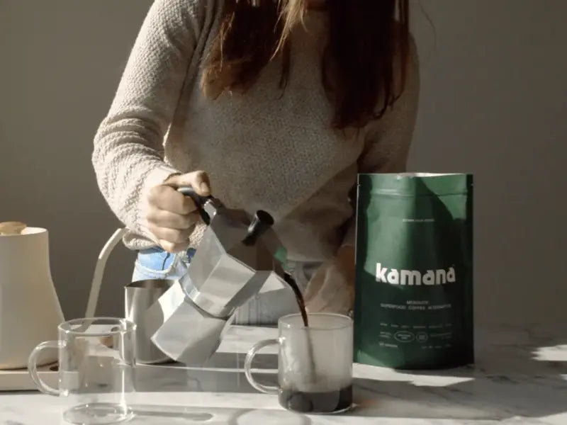 drinking mesquite coffee